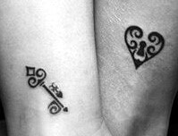 tatuajes para dos - llave y candado